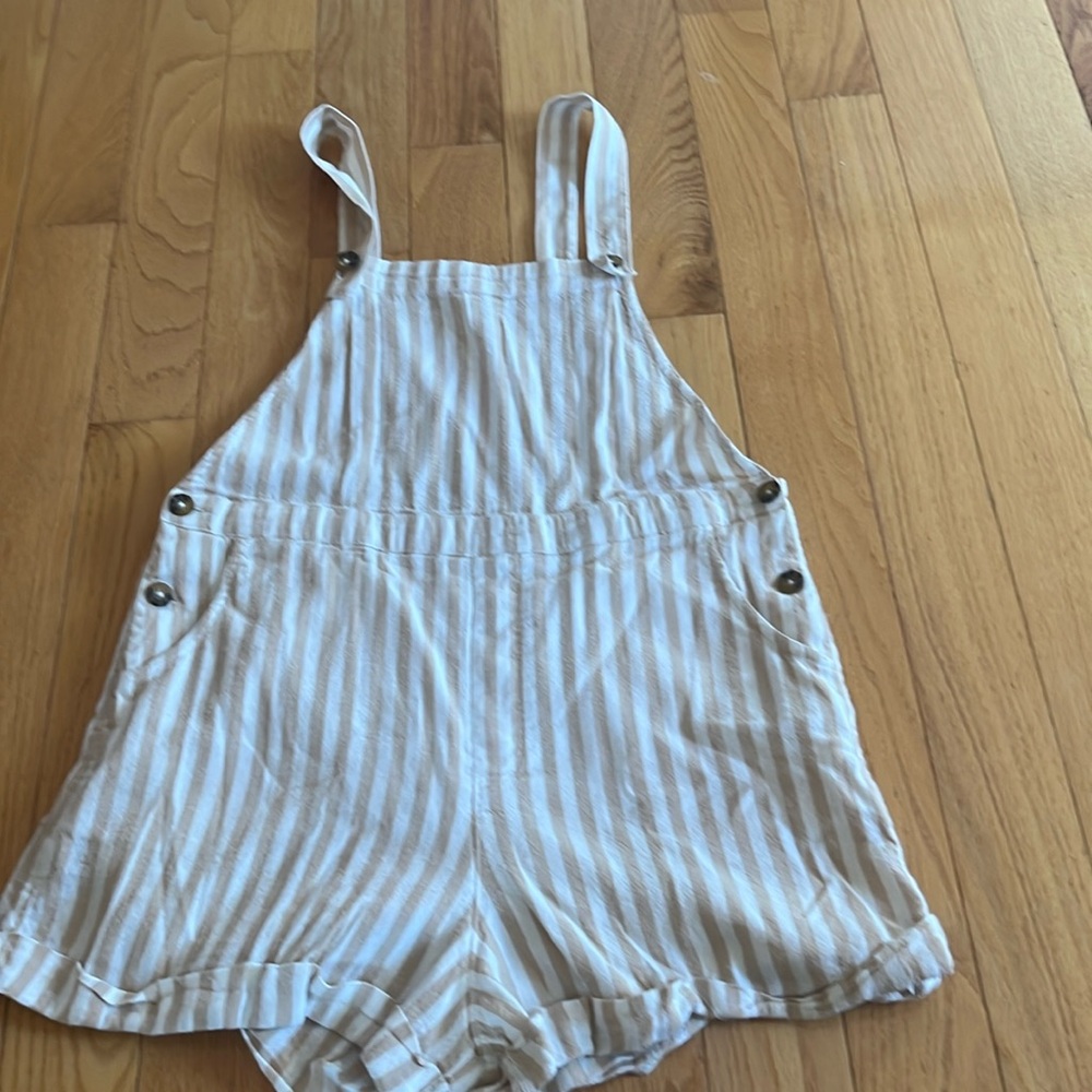 Hollister linen/cotton jumper overalls Large